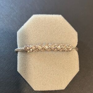 Brighton Silver Bracelet with Woven Design